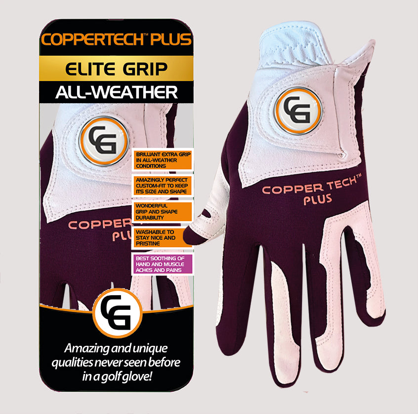 COPPERTECH PLUS ELITE GRIP ALL-WEATHER WHITE/PURPLE GLOVE