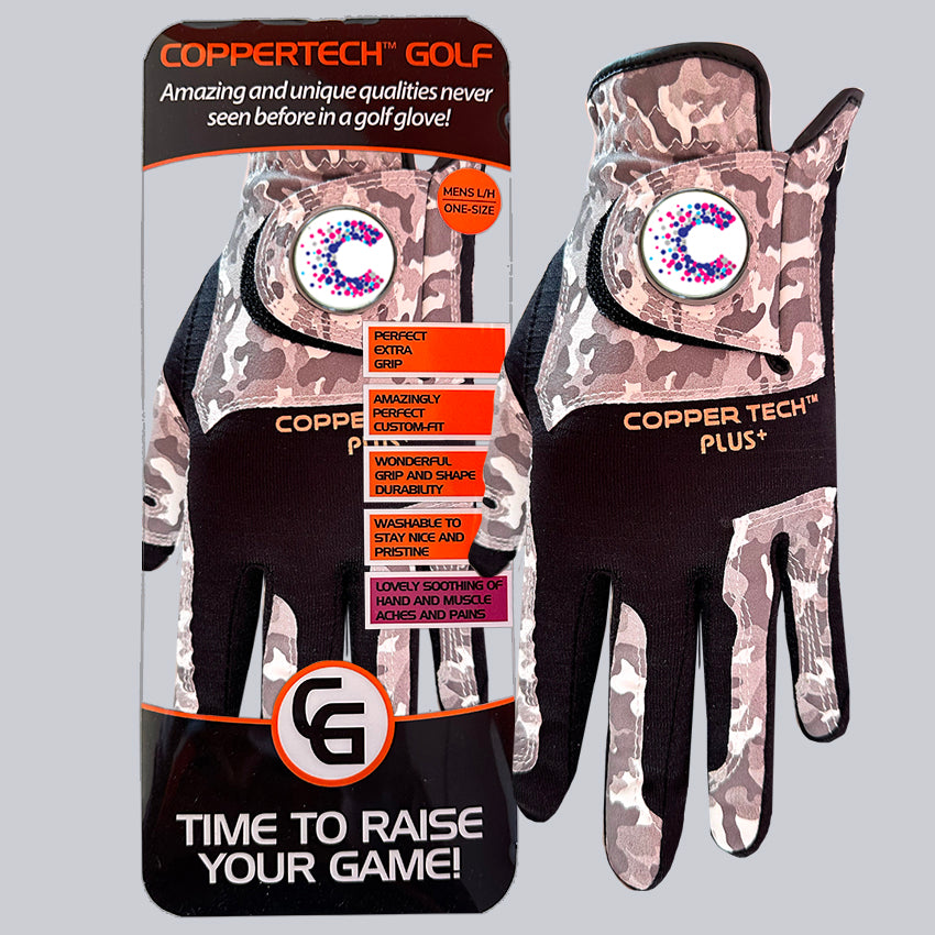 CANCER RESEARCH UK CHARITY COPPERTECH PLUS ELITE GRIP CAMOUFLAGE GLOVE