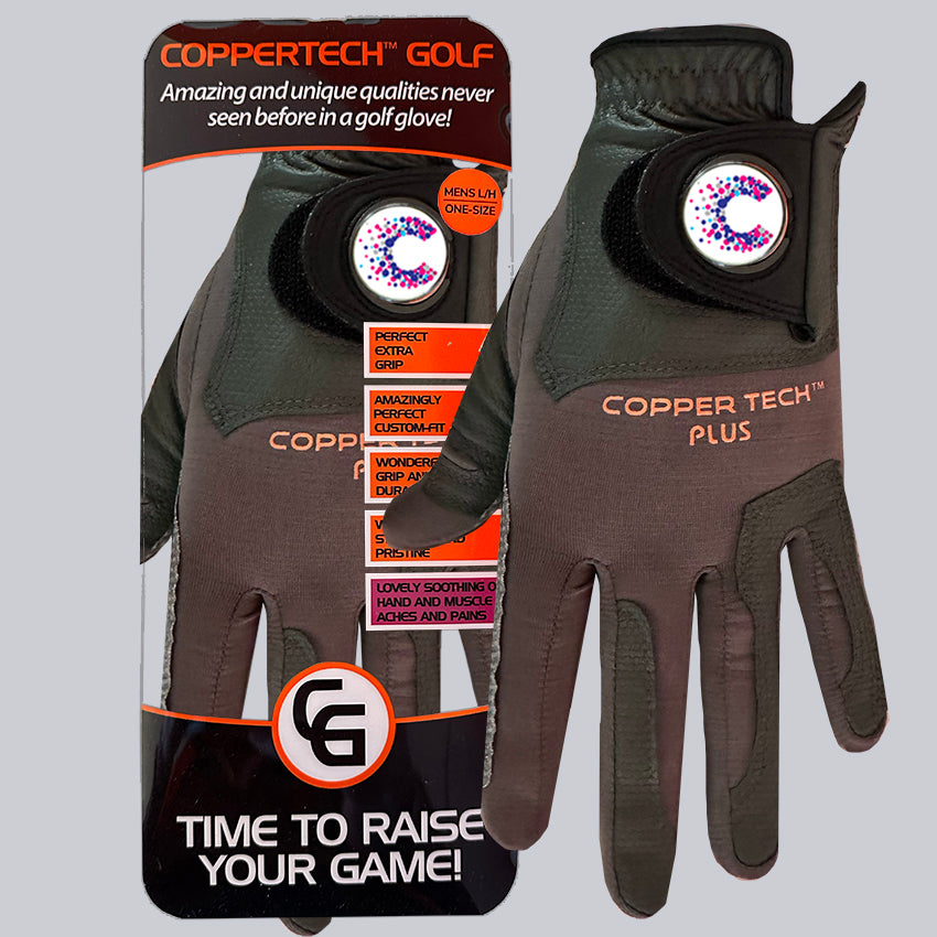 CANCER RESEARCH UK CHARITY COPPERTECH PLUS ELITE GRIP CHARCOAL/GREY GLOVE