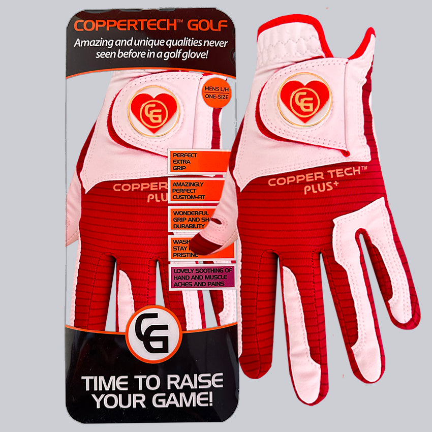 'LOVE TO GLOVE YOU' SPECIAL COPPERTECH PLUS ELITE GRIP WHITE/RED GLOVE