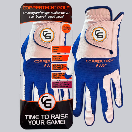 COPPERTECH PLUS ELITE GRIP WHITE/ROYAL BLUE GLOVE