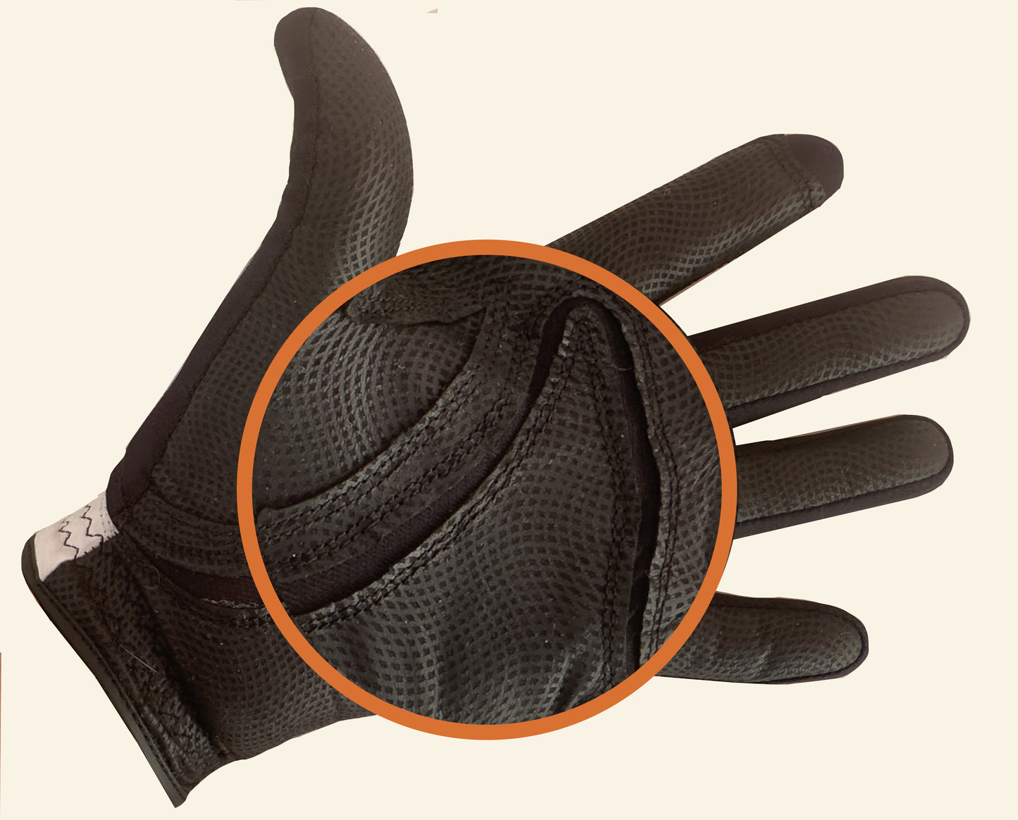 COPPERTECH PLUS PREMIER GRIP ROO LEATHER GOLF GLOVE - WHITE/BLACK