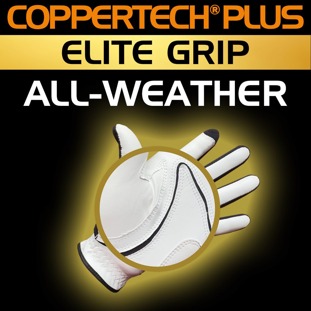 COPPERTECH PLUS ELITE GRIP ALL-WEATHER GOLF GLOVES