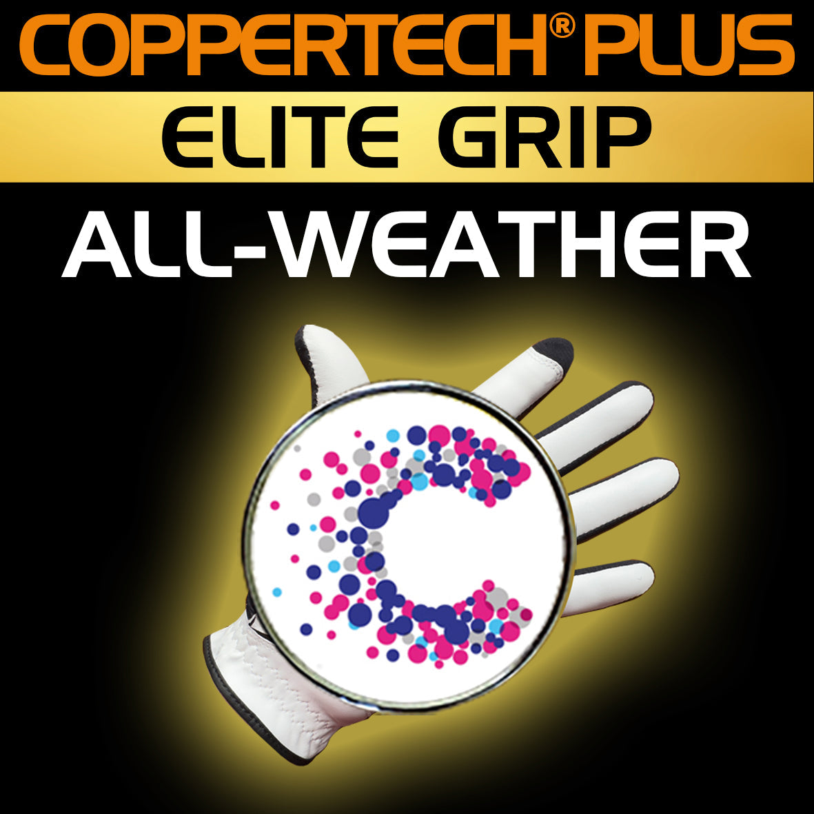 CANCER RESEARCH UK COPPERTECH PLUS ELITE GRIP ALL-WEATHER GOLF GLOVES