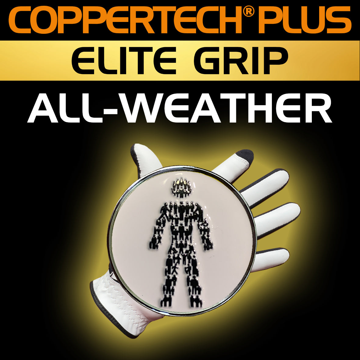 PROSTATE CANCER UK COPPERTECH PLUS ELITE GRIP ALL-WEATHER GOLF GLOVES