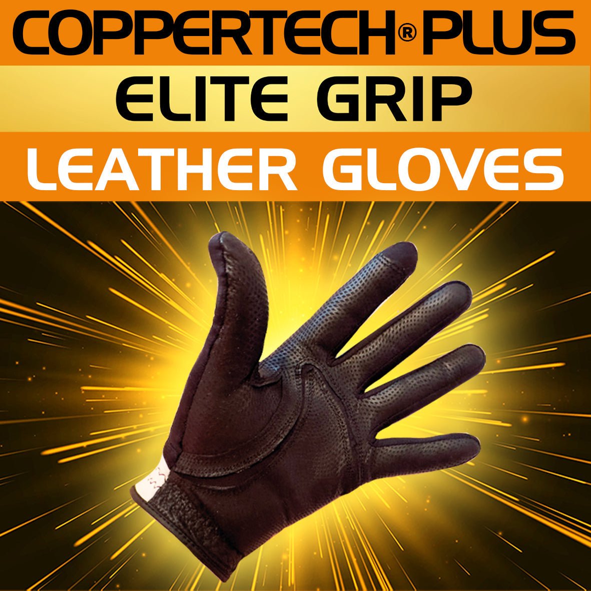 COPPERTECH PLUS ELITE GRIP ROO LEATHER GOLF GLOVES